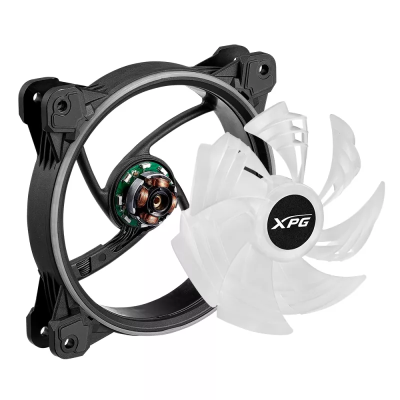 XPG HURRICANE 120 ARGB PWM čierny, ventilátor, 12 cm, 600 RPM, 2000 RPM, čierna