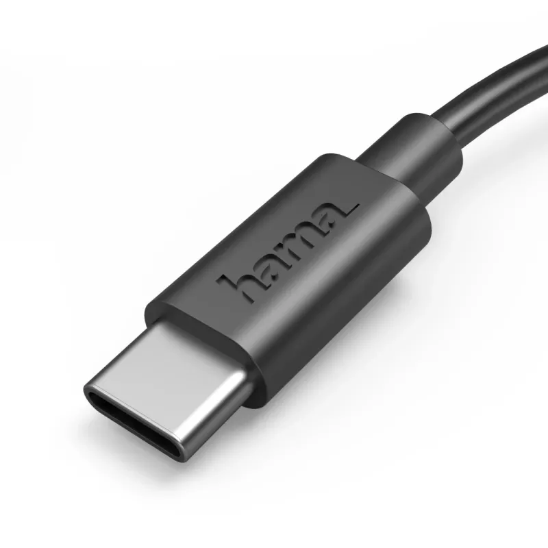 Hama 00201705 USB kábel USB 2.0 0,5 m USB A USB C čierny