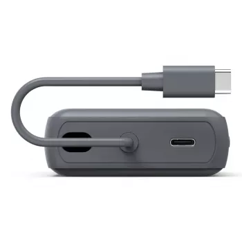 Hama „Travel“ power banka s káblom, 10 000 mAh, 2 výstupy: 2x USB-C, antracitová