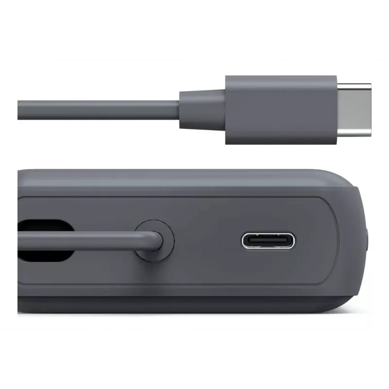Hama „Travel“ power banka s káblom, 10 000 mAh, 2 výstupy: 2x USB-C, antracitová