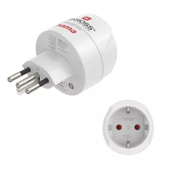 Hama 00223484 adaptér sieťovej zástrčky typ J typ C (eurozástrčka) biely