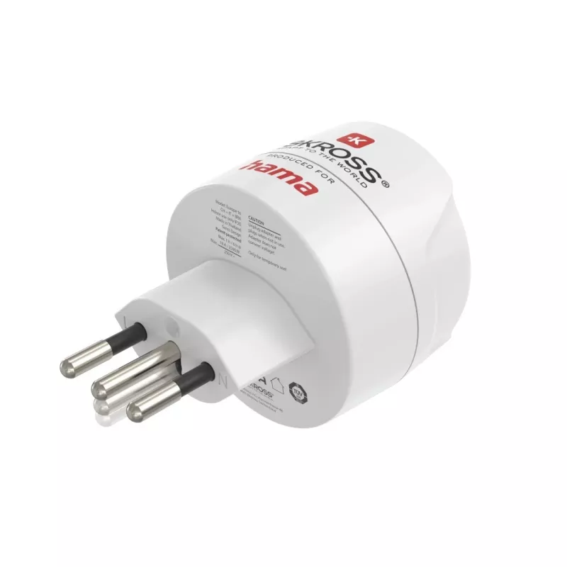 Hama 00223484 adaptér sieťovej zástrčky typ J typ C (eurozástrčka) biely