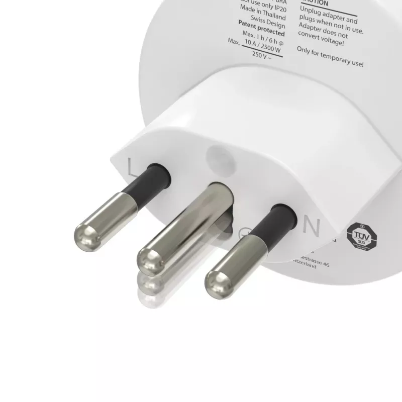 Hama 00223484 adaptér sieťovej zástrčky typ J typ C (eurozástrčka) biely