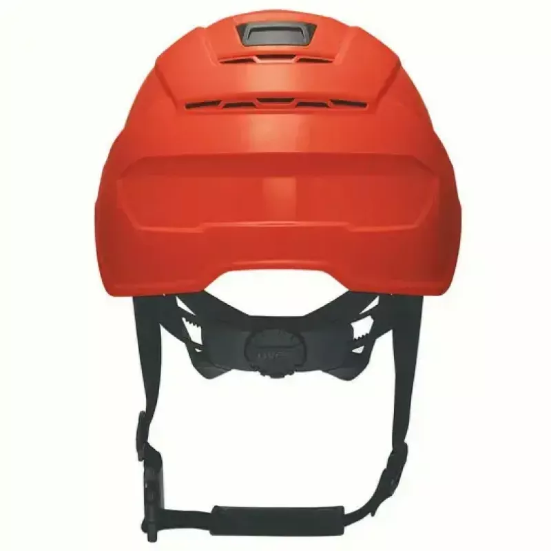 Bezpečnostná ochrana hlavy UVEX 9731333 — HDPE plast, červená, nastaviteľná 51–65 cm
