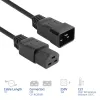 Napájací kábel ACT C20–C21 IEC60320 čierny 1 m, 250 V 16 A
