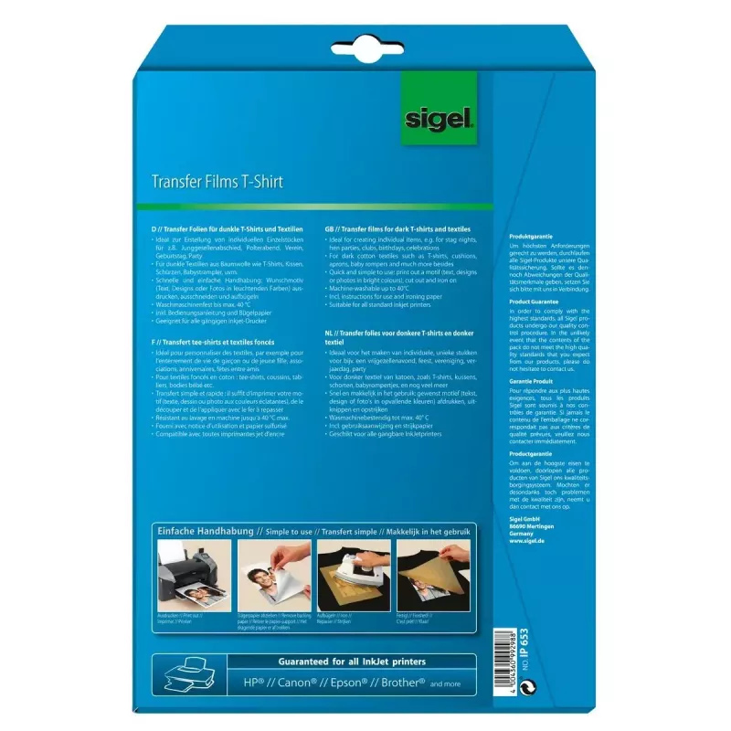 Transferový papier na textil Sigel IP653
