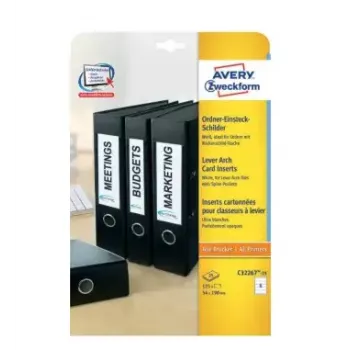 Avery Zweckform C32267-25 štítky na zakladače 54 x 190 mm, biele