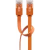 Plochý patch kábel Goobay CAT 6 U/UTP oranžový 1,5 m