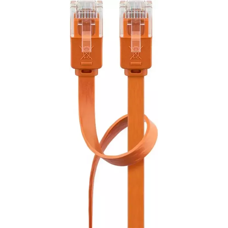 Plochý patch kábel Goobay CAT 6 U/UTP oranžový 1,5 m
