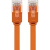Plochý patch kábel Goobay CAT 6 U/UTP oranžový 1,5 m