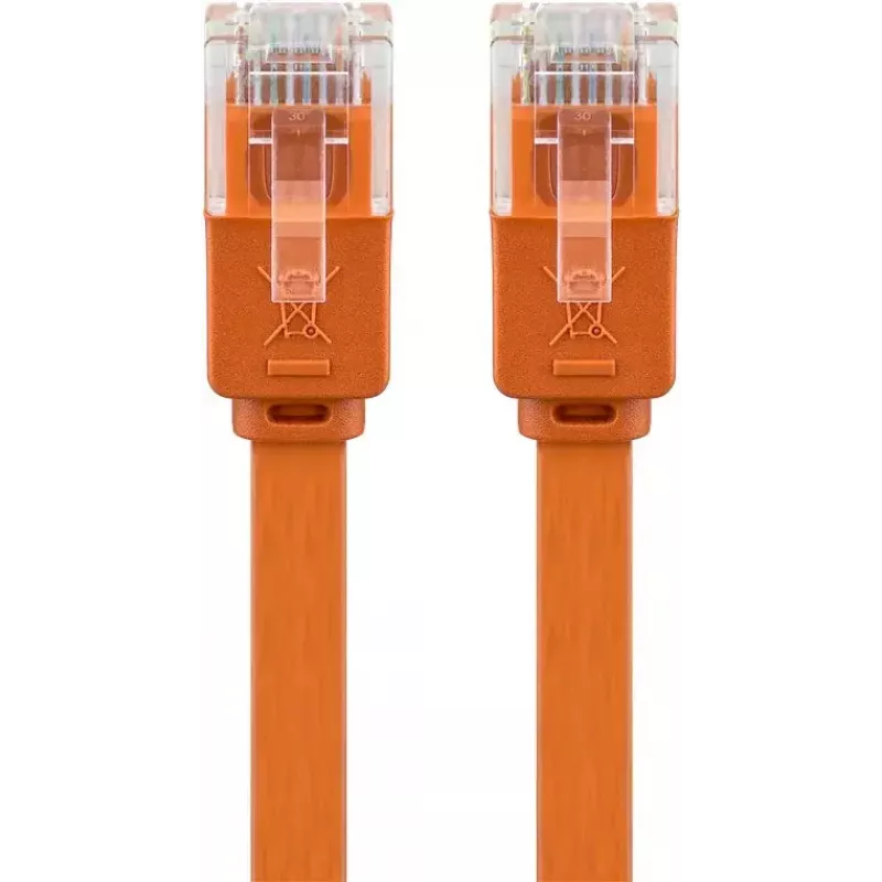 Plochý patch kábel Goobay CAT 6 U/UTP oranžový 1,5 m