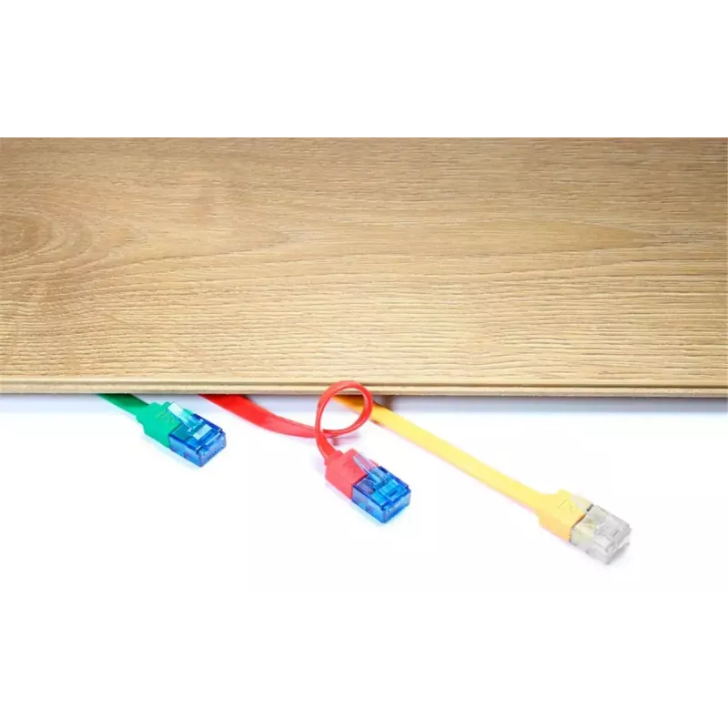 Goobay CAT 6 plochý patch kábel U/UTP červený 2 m
