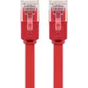 Goobay CAT 6 plochý patch kábel U/UTP červený 2 m