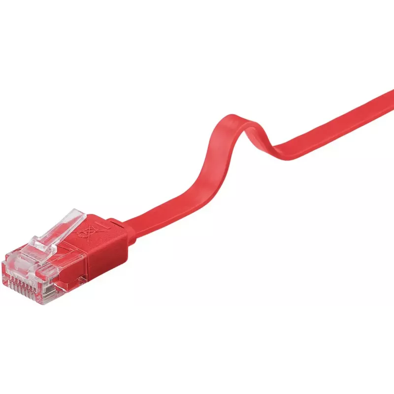 Goobay CAT 6 plochý patch kábel U/UTP červený 2 m