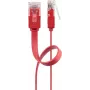 Goobay CAT 6 plochý patch kábel U/UTP červený 2 m