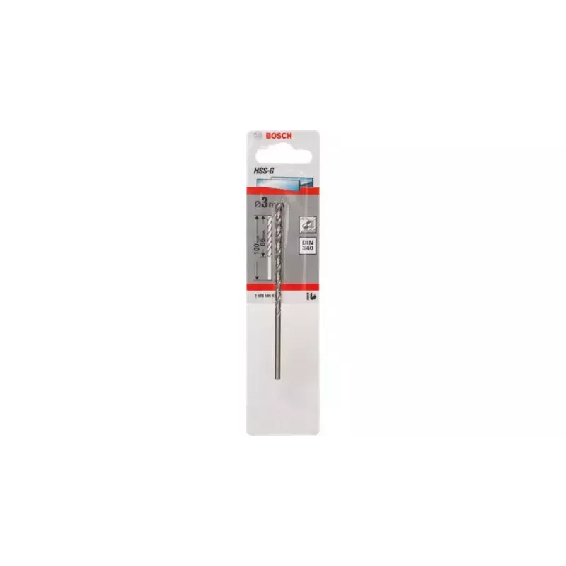 Bosch HSS špirálový vrták do kovu 2,5 mm, 95 mm, DIN 340, 5 ks (2608596810)