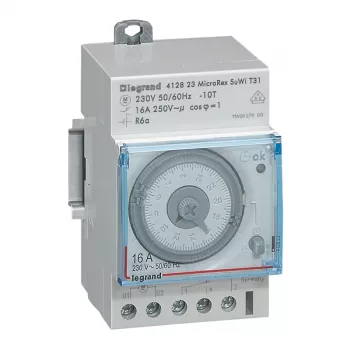Legrand 412823 analógové spínacie hodiny na DIN lištu, 230 V, 16 A/250 V