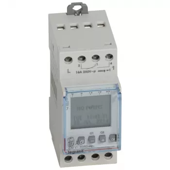 Legrand 412641 digitálne týždenné spínacie hodiny, 2-kanálové, 230 V AC