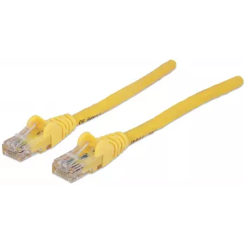 Intellinet sieťový patch kábel, Cat6A, 30 m, žltý, meď, S/FTP, LSOH / LSZH, PVC, RJ45, pozlátené kontakty, bez západky, zalisovaná ochrana proti zlomeniu, doživotná záruka