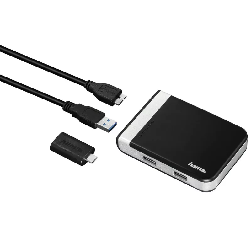 Hama 00054546 čítačka kariet USB 3.2 Gen 1 (3.1 Gen 1) Type-A/Type-C čierna, strieborná