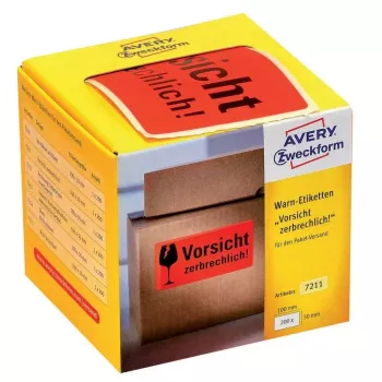 Samolepiace etikety Avery 7211 zaoblený obdĺžnik červená