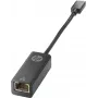 HP USB Type-C na RJ45 adaptér, USB Type-C, RJ-45, čierny, domov, 245 mm, 110 mm