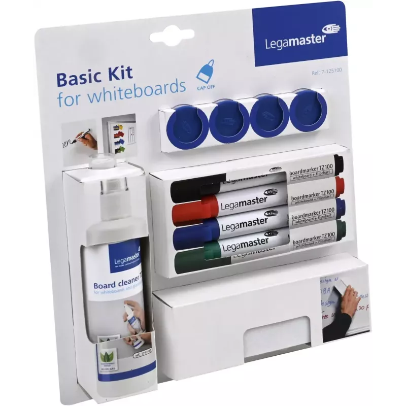 Legamaster BASIC 7-125100 súprava príslušenstva k bielej tabuli, 10-dielna, pre Legamaster UNIVERSAL, viacfarebná, 226×45×255 mm