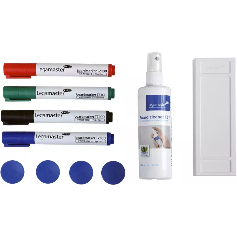 Legamaster BASIC 7-125100 súprava príslušenstva k bielej tabuli, 10-dielna, pre Legamaster UNIVERSAL, viacfarebná, 226×45×255 mm