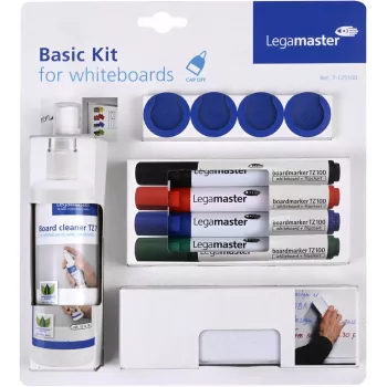 Súprava príslušenstva pre biele tabule Legamaster basic 10-dielna, kompatibilná s Legamaster UNIVERSAL, viacfarebná, 225×45×255 mm