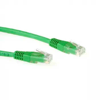 ACT zelený 0,5 metra LSZH U/UTP CAT6 patch kábel s RJ45 konektormi