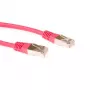 ACT červený 3 m LSZH SFTP CAT6 patch kábel s RJ45 konektormi