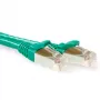 ACT zelený 15 metrov S/FTP CAT6A patch kábel, s ochranou zaistenia, s RJ45 konektormi