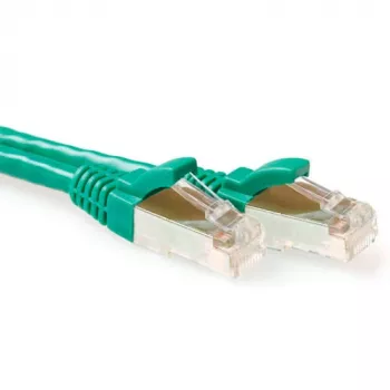 ACT zelený 30 metrov SFTP CAT6A patch kábel bez zaistenia s RJ45 konektormi