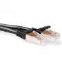 ACT čierny 7 metrov SFTP CAT6A patch kábel bez zaistenia s RJ45 konektormi