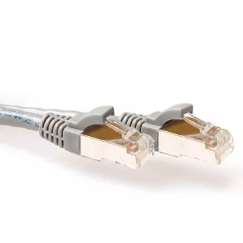 ACT sivý 20 metrov SFTP CAT6A patch kábel bez zaistenia s RJ45 konektormi