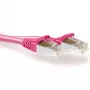 ACT ružový 7,00 metra SFTP CAT6A patch kábel snagless s RJ45 konektormi