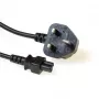 Napájací kábel UK konektor samec ACT Powercord C5 čierny 1,8 m