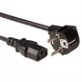 ACT napájací kábel LSZH CEE 7/7 konektor samec (zahnutý) - C13 čierny 1,5 m