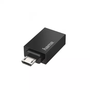 Hama 00200307 káblový adaptér Micro-USB USB Type-A čierny