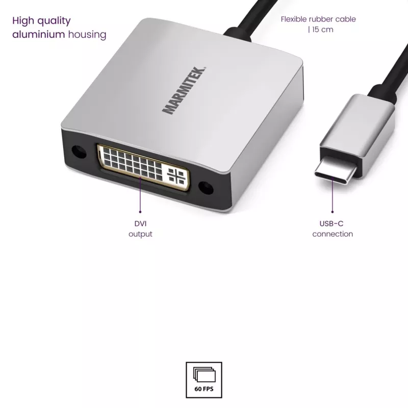 Marmitek Connect USB C to DVI - USB-C na DVI adaptér