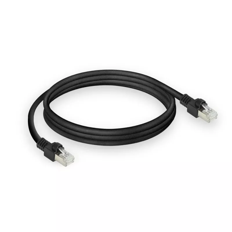 ACT čierny 0,5 metra S/FTP CAT7 PUR flex patch kábel bez západky s RJ45 konektormi (CAT6A-konformný)