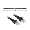 ACT čierny 1 meter S/FTP CAT7 PUR flex patch kábel snagless s RJ45 konektormi (CAT6A-kompatibilný)