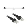 ACT čierny 3 metre S/FTP CAT7 PUR flex patch kábel s ochranou západky s RJ45 konektormi (CAT6A-konformný)