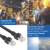 ACT čierny 7 metrov S/FTP CAT7 PUR flex patch kábel bez západky s RJ45 konektormi (CAT6A-konformný)