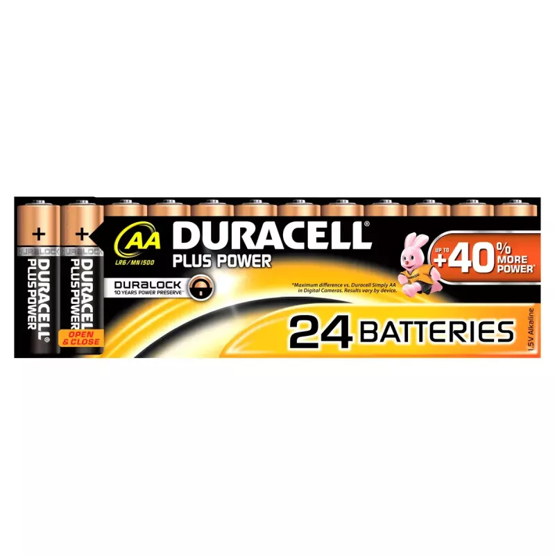 Jednorazová batéria Duracell Plus Power AA alkalická spoľahlivý výkon