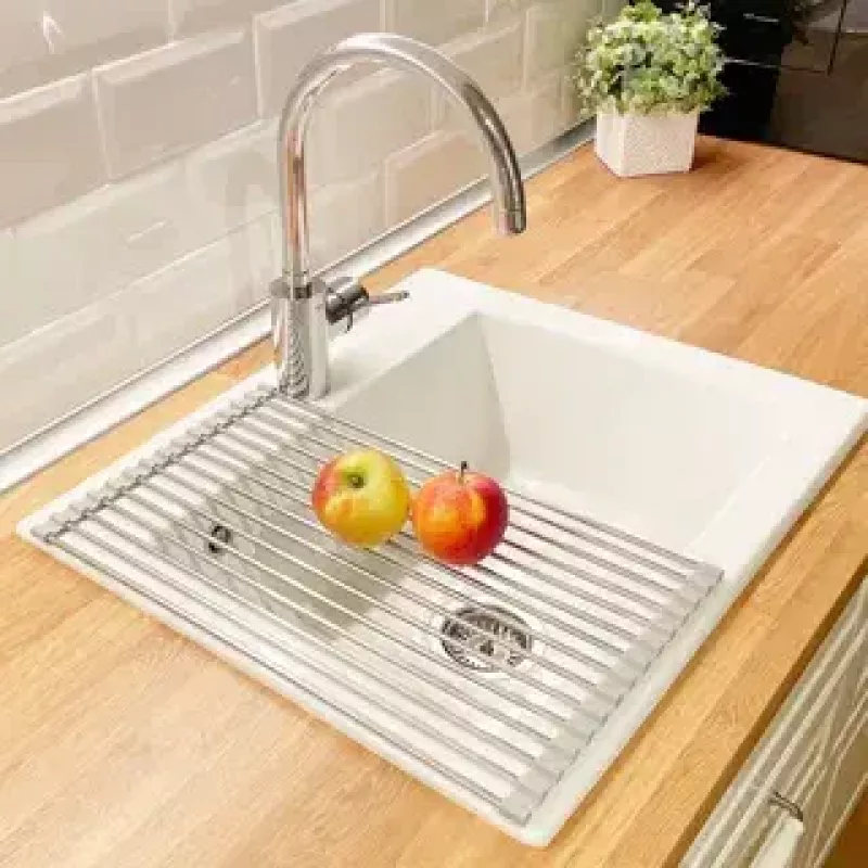 Westmark Home odkvapkávač riadu, stolový, obdĺžnikový, nerezová oceľ/silikón, sivý