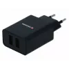 Swissten 22033000 cestovná nabíjačka Smart IC, 2x USB, 2,1 A, čierna