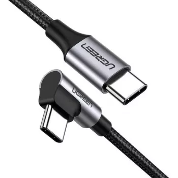 Ugreen 50123 USB kábel USB 2.0 1 m USB-C čierny, strieborný