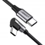 Ugreen 50123 USB kábel USB 2.0 1 m USB-C čierny, strieborný