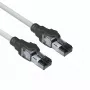 ACT sivý 1,5 m S/FTP CAT6A IDC 4PPoE / PoE++ 100 W LSZH patch kábel bez zaistenia s RJ45 konektormi